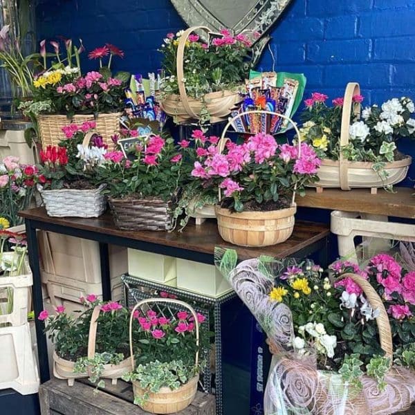 Mother's Day baskets in 3 different sizes thoughtfully arranged by Little Flower Shop in Burgess Hill for your mother to enjoy on her special day