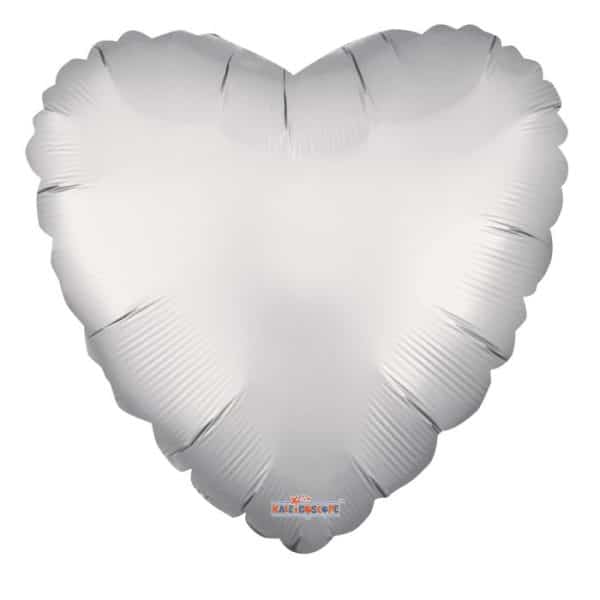 Silver heart shape balloon