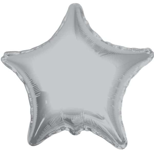 Silver star shape balloon