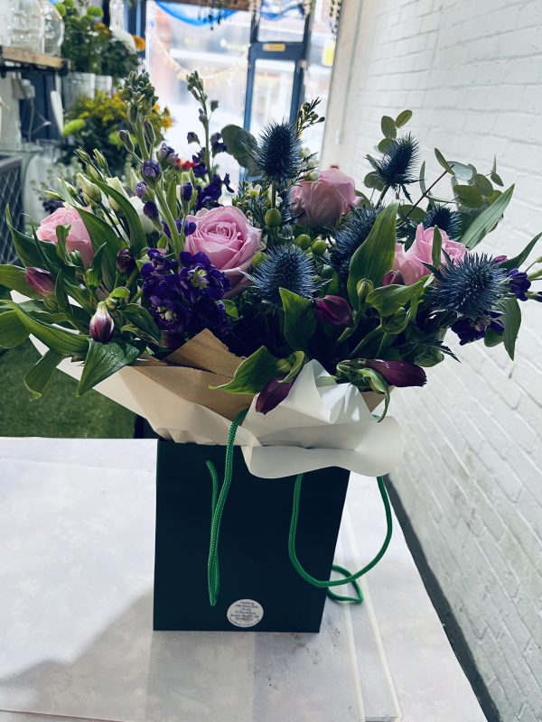 Spring Burst Mother's Day Bouquet for your mother to enjoy and appreciate on her special day freshly arranged by Little Flower Shop in Burgess Hill 